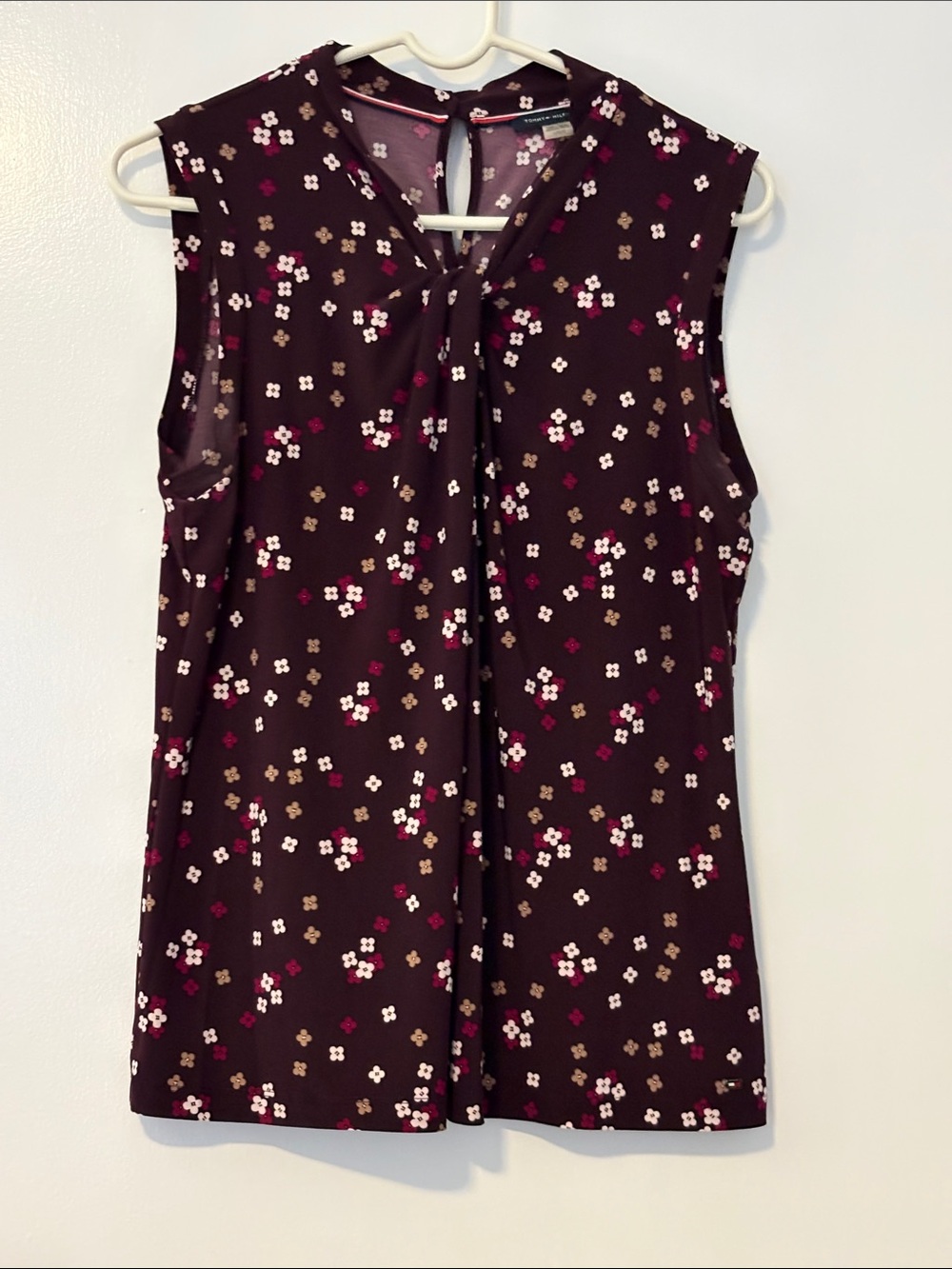 Tommy Hilfiger Sleeveless Floral Camisole - Dark Plum